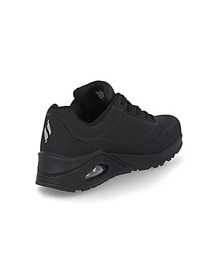 360 degree animation of product Skechers black uno air trainers frame-12