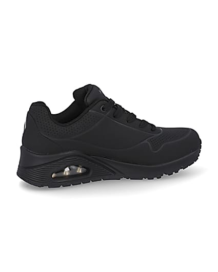 360 degree animation of product Skechers black uno air trainers frame-14