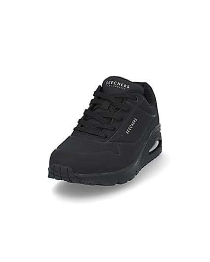 360 degree animation of product Skechers black uno air trainers frame-23