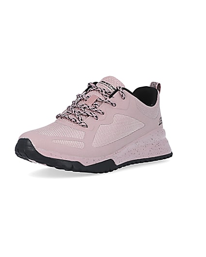 360 degree animation of product Skechers pink bobs sport squad 3 trainers frame-0