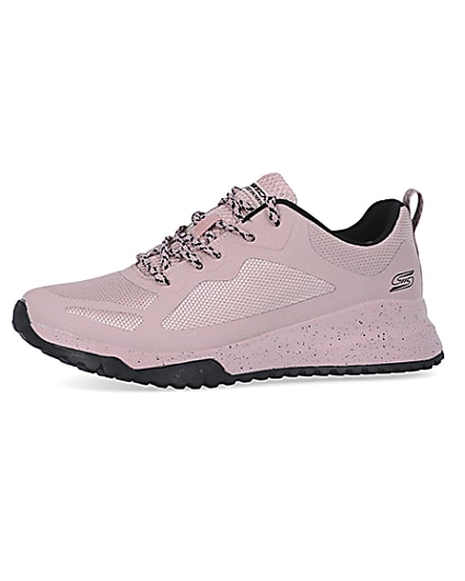 360 degree animation of product Skechers pink bobs sport squad 3 trainers frame-2