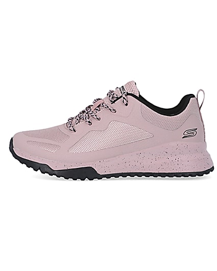 360 degree animation of product Skechers pink bobs sport squad 3 trainers frame-3