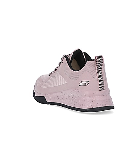 360 degree animation of product Skechers pink bobs sport squad 3 trainers frame-7