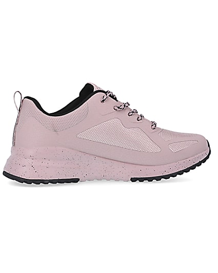 360 degree animation of product Skechers pink bobs sport squad 3 trainers frame-14