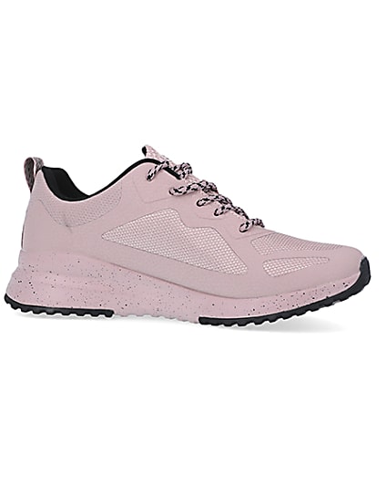 360 degree animation of product Skechers pink bobs sport squad 3 trainers frame-16