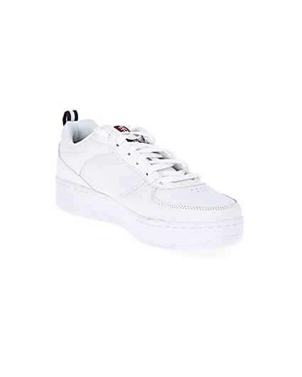 360 degree animation of product Skechers white Court trainers frame-18
