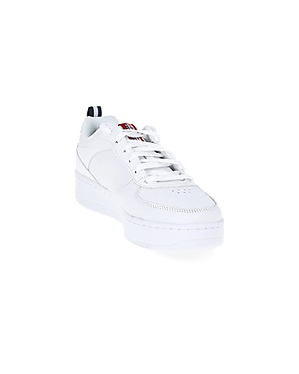 360 degree animation of product Skechers white Court trainers frame-19