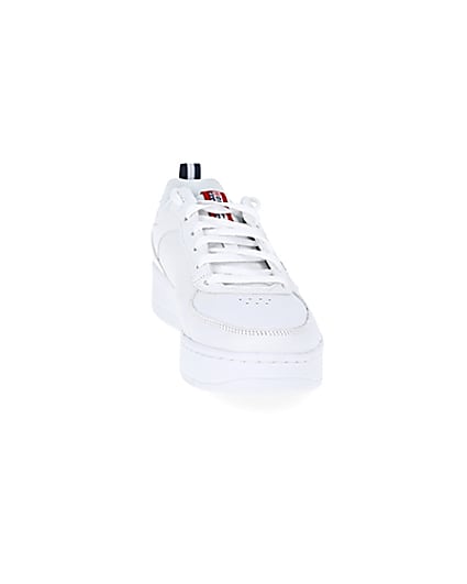 360 degree animation of product Skechers white Court trainers frame-20