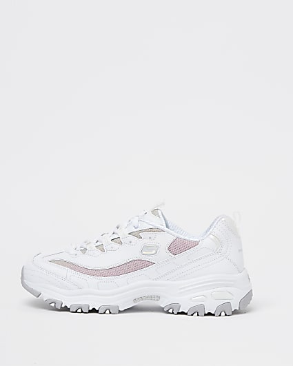 Skechers white D'Lites chunky trainers