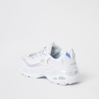 Skechers white D'Lites trainers