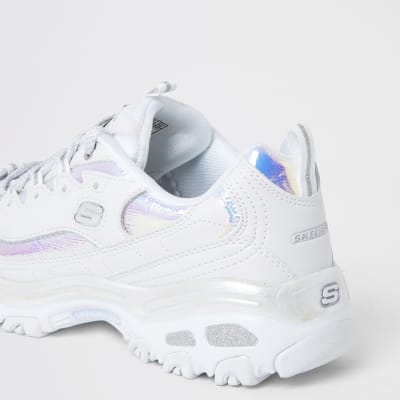 Skechers white D'Lites trainers