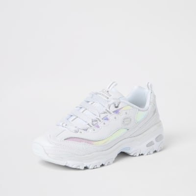 Skechers white D'Lites trainers