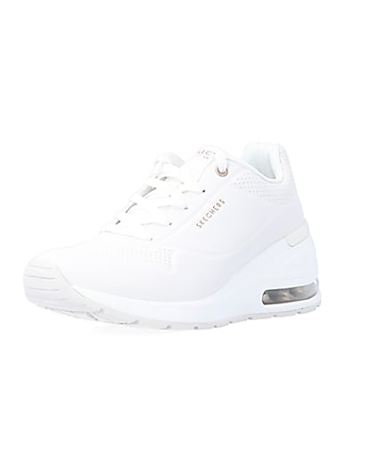 360 degree animation of product Skechers white million air elevated trainers frame-0