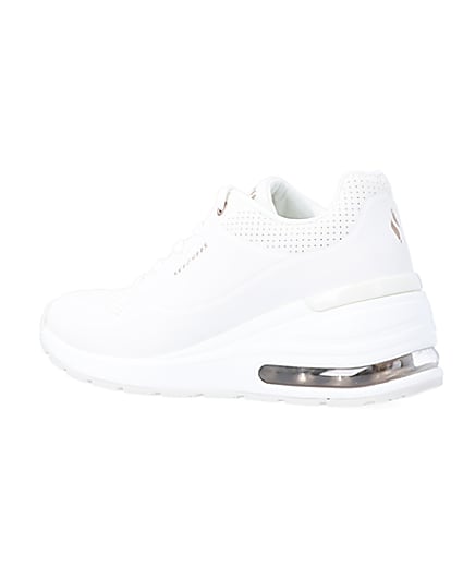 360 degree animation of product Skechers white million air elevated trainers frame-5
