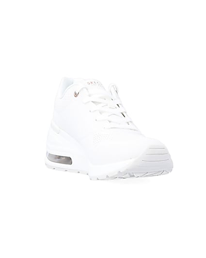 360 degree animation of product Skechers white million air elevated trainers frame-19