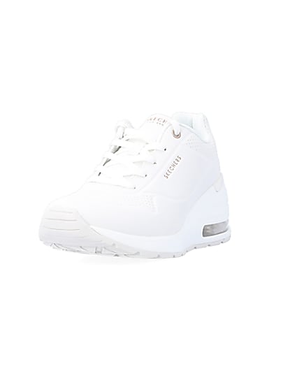 360 degree animation of product Skechers white million air elevated trainers frame-23