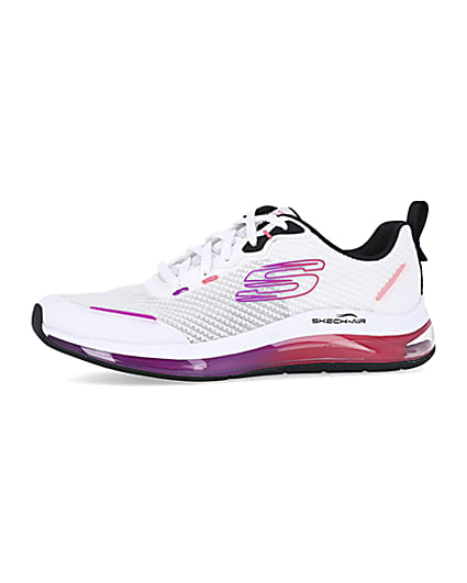 360 degree animation of product Skechers white Skech-air element 2.0 trainers frame-2