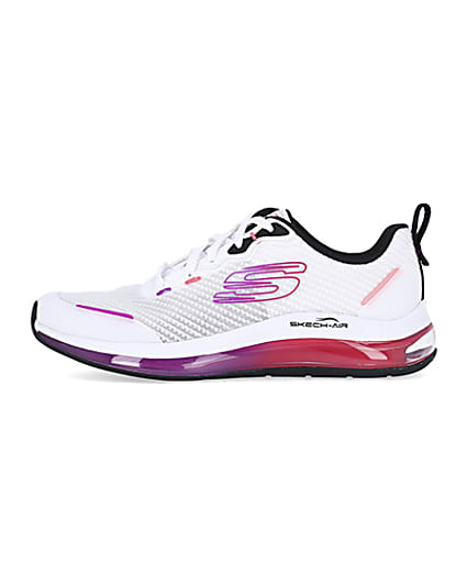 360 degree animation of product Skechers white Skech-air element 2.0 trainers frame-3