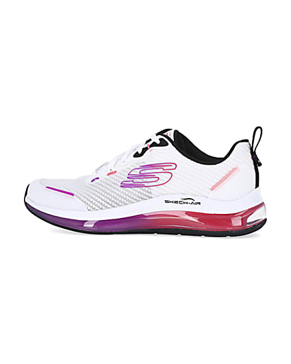 360 degree animation of product Skechers white Skech-air element 2.0 trainers frame-4