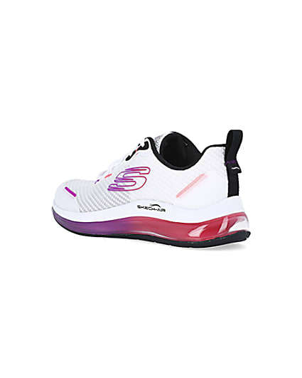 360 degree animation of product Skechers white Skech-air element 2.0 trainers frame-6