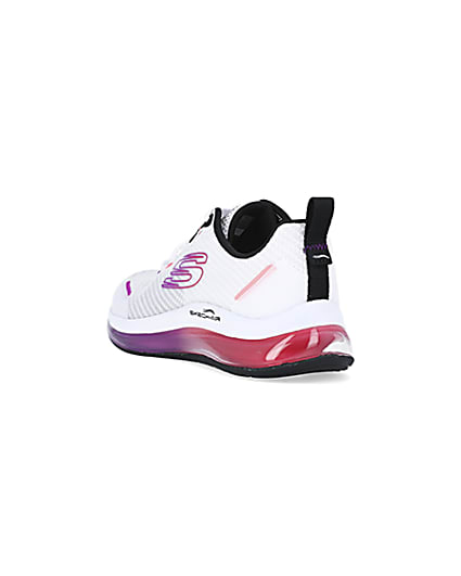 360 degree animation of product Skechers white Skech-air element 2.0 trainers frame-7
