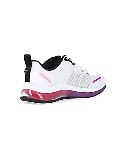 360 degree animation of product Skechers white Skech-air element 2.0 trainers frame-12