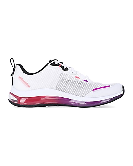 360 degree animation of product Skechers white Skech-air element 2.0 trainers frame-15