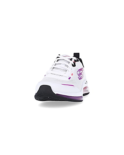 360 degree animation of product Skechers white Skech-air element 2.0 trainers frame-22