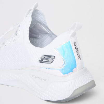 Skechers white solar-fuse gravity trainers