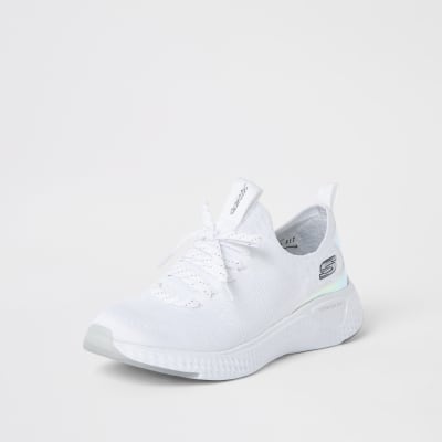 Skechers white solar-fuse gravity trainers