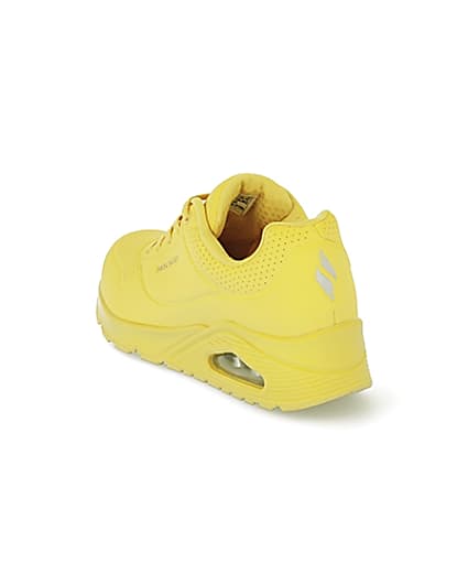 360 degree animation of product Skechers yellow lace up trainers frame-7