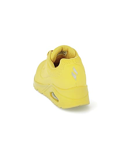 360 degree animation of product Skechers yellow lace up trainers frame-8