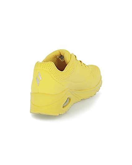 360 degree animation of product Skechers yellow lace up trainers frame-11