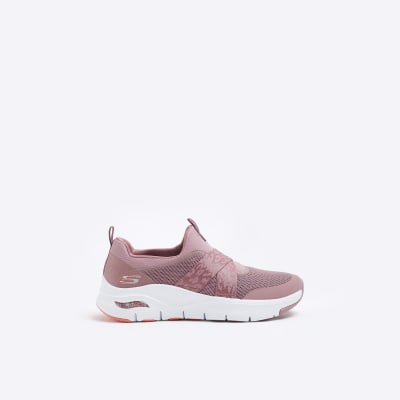 Sketchers pink arch fit trainers