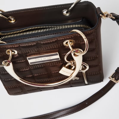 Small Satin Quilted Boxy Tote