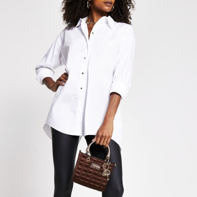 Small Satin Quilted Boxy Tote