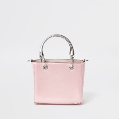 Small Satin Quilted Boxy Tote