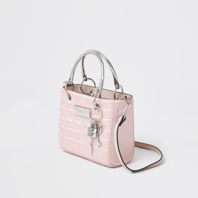 Small Satin Quilted Boxy Tote