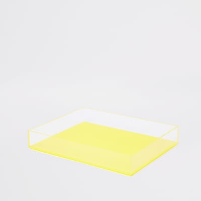 Small yellow acrylic tray
