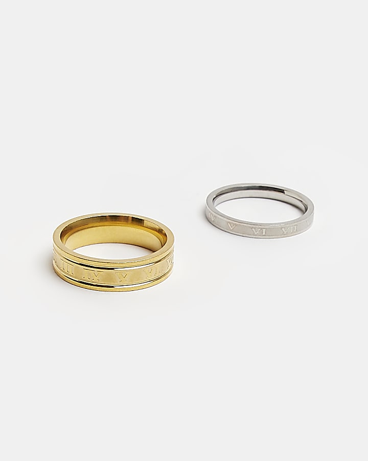 Stainless steel Multipack of 2 Numeral Rings