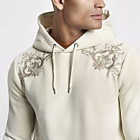 Stone baroque slim fit hoodie
