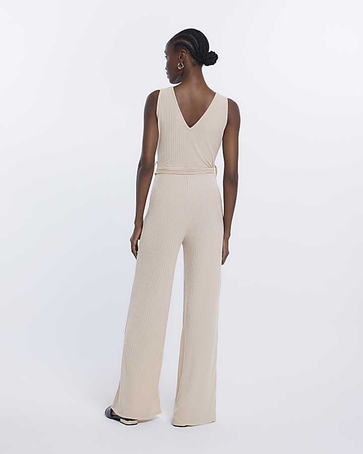 Stone belted jumpsuit