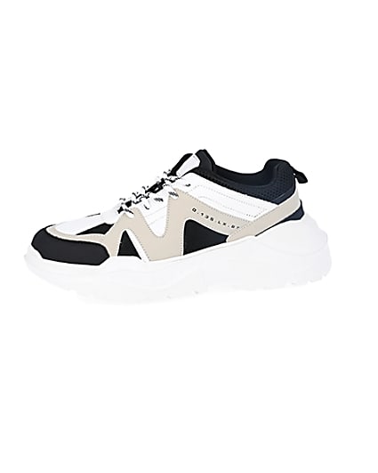 360 degree animation of product Stone caged chunky trainers frame-2