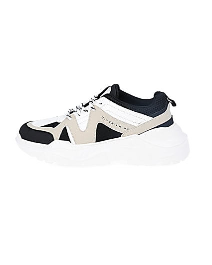 360 degree animation of product Stone caged chunky trainers frame-3