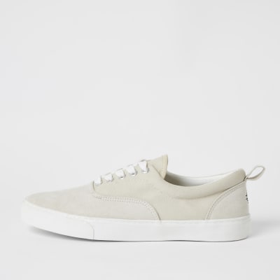 mens white trainers river island