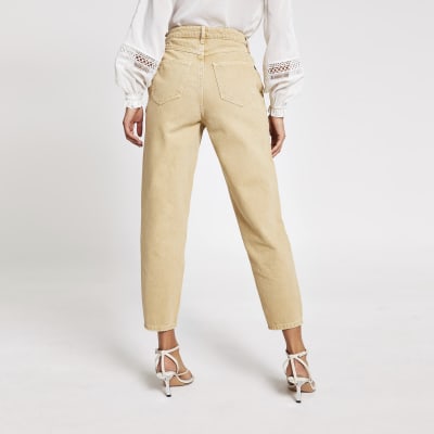 Stone high rise tapered jeans