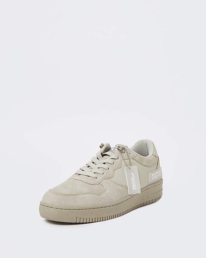 Stone low top lace up trainers