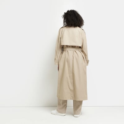 stone oversized trench coat