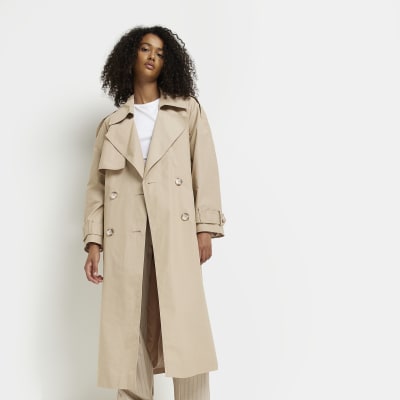 stone oversized trench coat