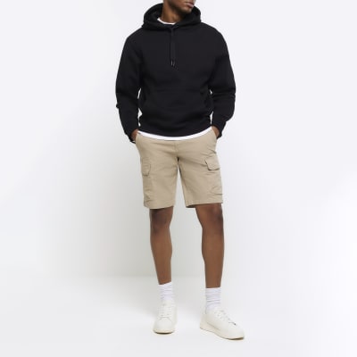 Stone regular fit cargo shorts | River Island